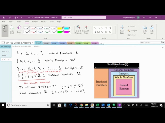 MA105 Overview of Sets and Set Notation