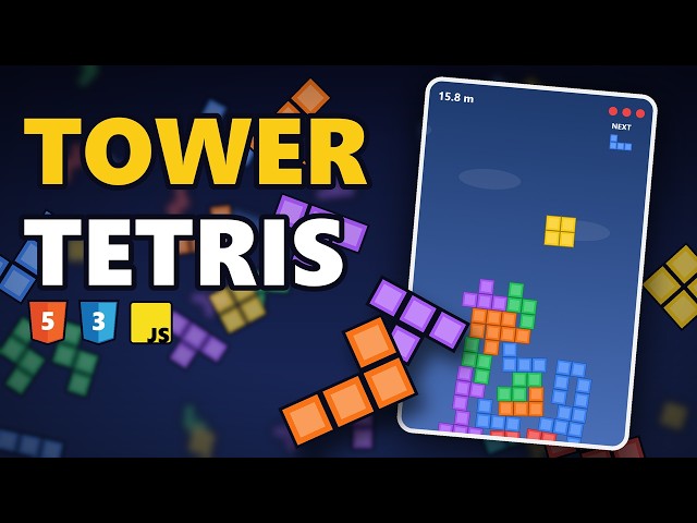 ASMR Coding: JavaScript Tower Tetris Game from Scratch (No Game Engine)