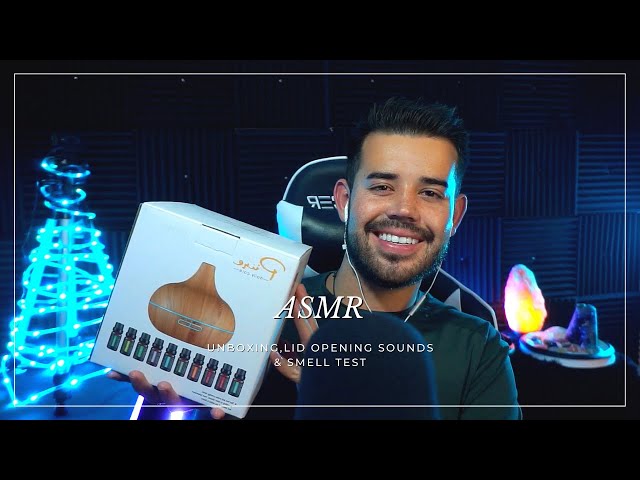 ASMR Diffuser Unboxing with 10 Essential Oils ( Tapping, Lid Sounds, Whispered )