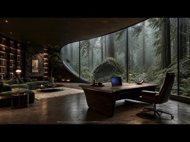 Deep Focus Music 24/7 LIVE ~ Rainy Forest Ambience for Work, Study & Productivity