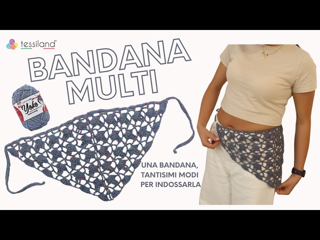 🌟 Bandana MULTI con paillettes- Tutorial Bandana a uncinetto [Senza Pubblicità]