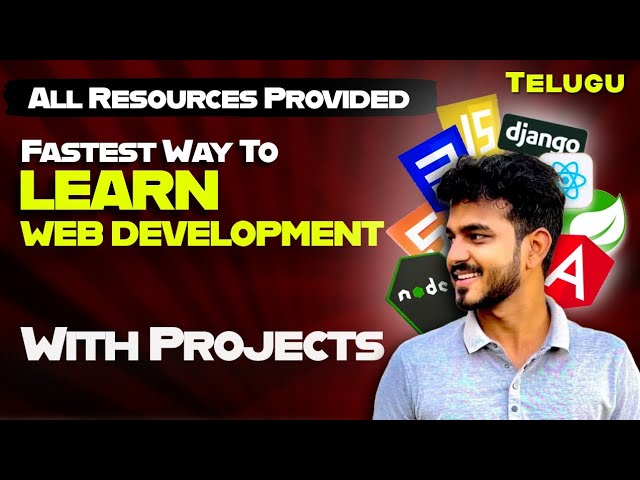 Fastest way to learn Web development in Telugu | All resources provided | Frontend
