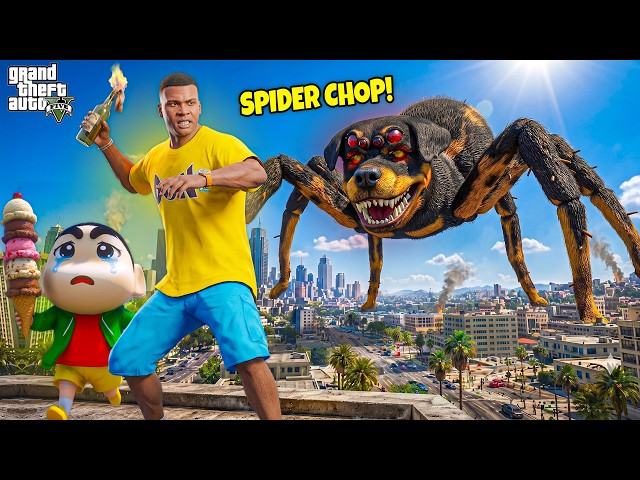 Franklin's Dog Chop Becomes a Giant Spider Monster! 😱 | GTA 5 Malayalam