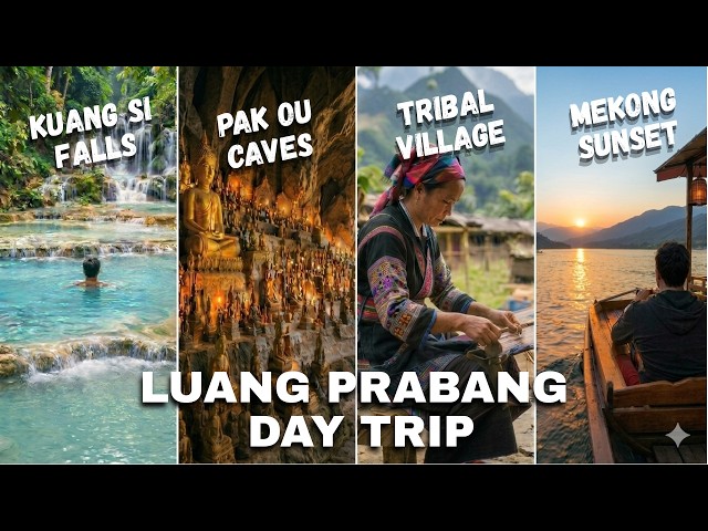 Day Trip From Luang Prabang - Kuang Si Falls, Pak Ou Cave, Whiskey Village, Mekong Sunset & More
