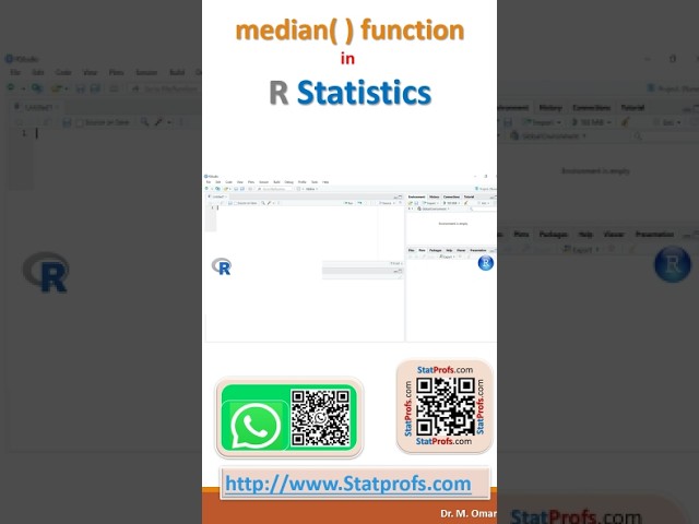 median  function in R Studio #education