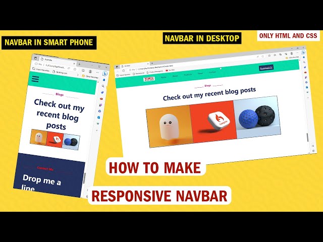 How to make responsive navbar | Media Query | Html and CSS | Deepak sir