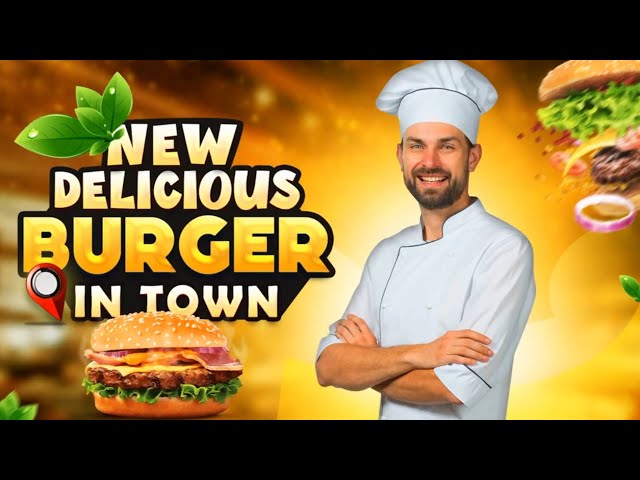 Burger Poster Design Tutorial | Easy & Professional | Fast Food Poster Design | Freelancer Miraj