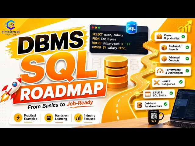 SQL Full Course | Roadmap For Learning SQL | DBMS Using SQL