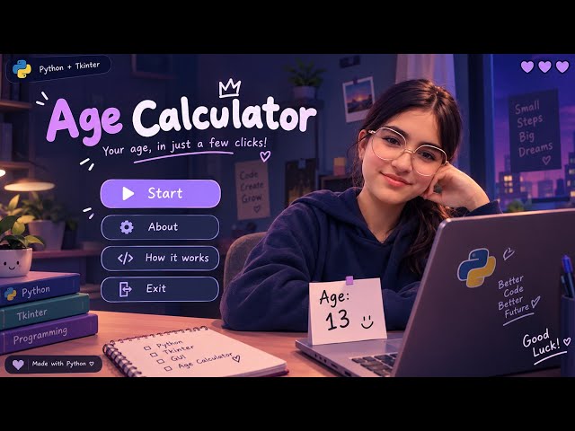 I Built an Age Calculator with Python! 🎂 | Tkinter Project