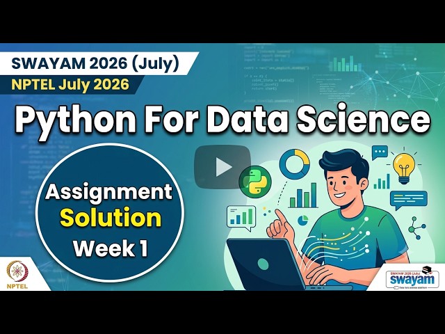 NPTEL Python For Data Science Assignment 1 Answers | Week 1 Solution (July 2026) | SWAYAM