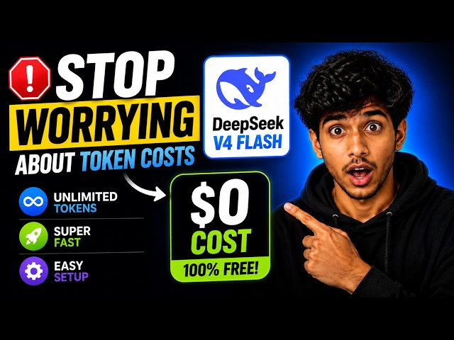DeepSeek V4 Flash: $0 AI With UNLIMITED Tokens?! 🤯 | Unlimited Vibe Coding In VsCode
