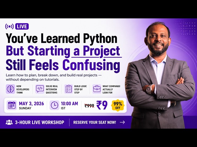 Python Job Ready Webinar 2026 🔥 | Logic Building + Real Projects (Live Webinar)