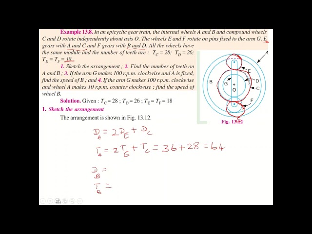 compound gear train problem 3