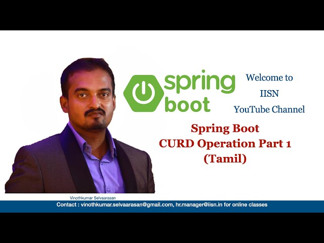 Spring Boot in Tamil Part 1 | Spring Boot CURD Operation in Tamil | Spring Boot Basics in Tamil