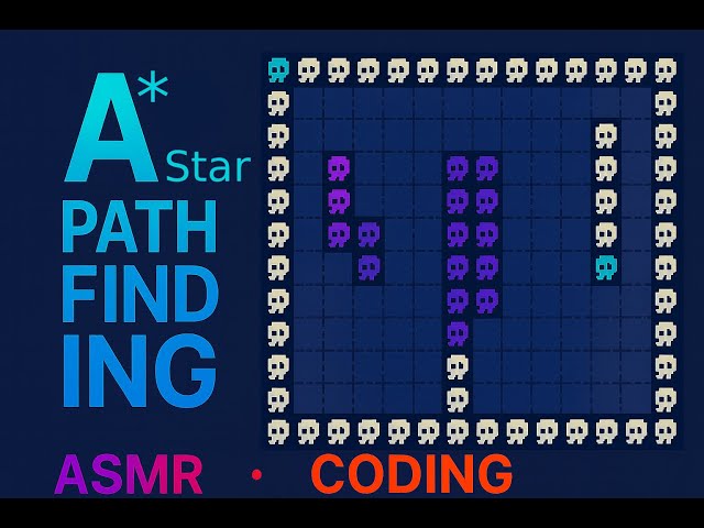 🧠 A* Pathfinding Algorithm | Coding ASMR on Arch Linux (Neovim + TokyoNight + Fish Shell)  #c++