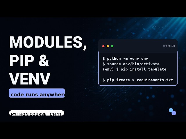 11 Modules, pip and Virtual environment