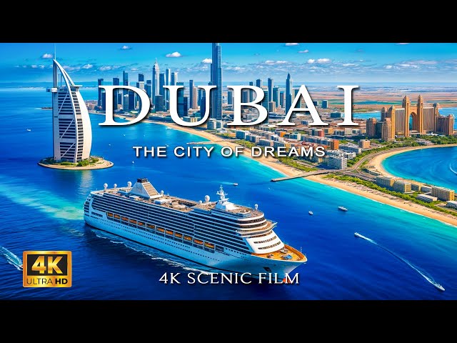 [4K] Dubai City of Dreams 🌟 Cinematic Skyline & Desert Oasis Aerial | Azure Escape 4K