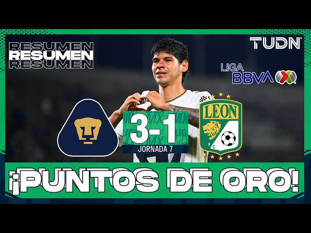 HIGHLIGHTS AND GOALS | Pumas vs León | Liga MX - Matchday 7 Apertura 2026 | TUDN