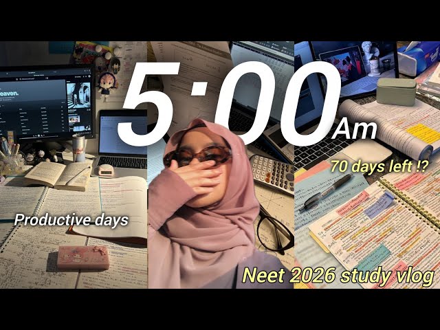 5 AM STUDY VLOG📚As A NEET 2026 Aspirant📈📝Study Routine|#neet2026 #trending #viral #fypシ #studyvlog