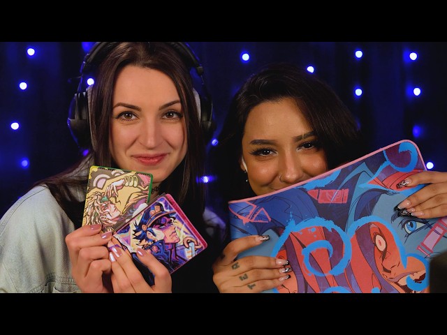 Two Person ASMR | Layered Triggers with Up-Close Art Haul Show & Tell @NippieASMR