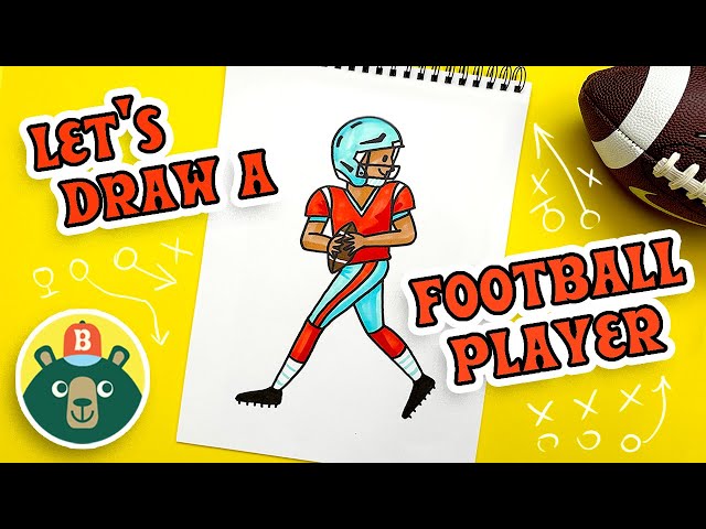 How to Draw a FOOTBALL PLAYER | Easy Step-by-Step for Kids
