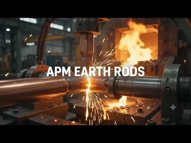 Lightning Protection Starts With Proper Earthing ⚡ #earthing #copper #Earthrod #apm #earthingsystem