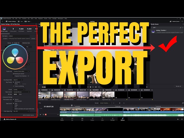 The PERFECT DaVinci Resolve Export Settings for YouTube 4K & HD