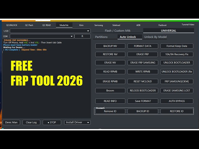 Best FRP Unlock Tool 2026 | BFT FLASH Tool Alternative For Mobile Phones
