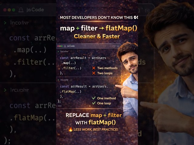 Stop Using map() + filter() ❌ | Use flatMap() Instead