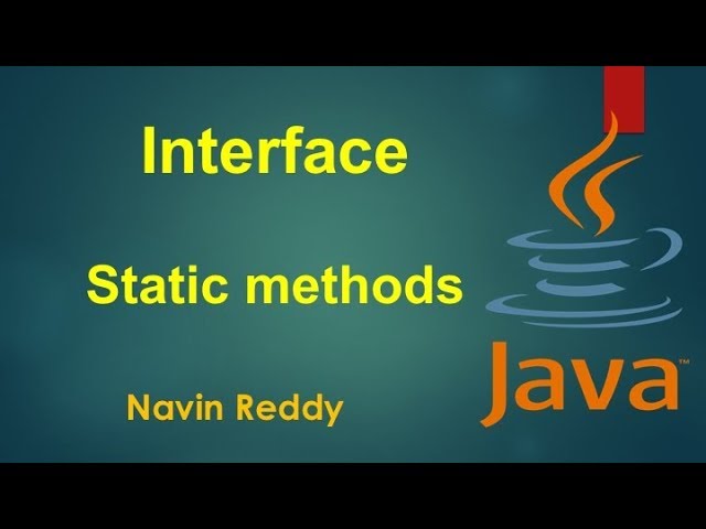 #7.8 Java Tutorial | Static method in Interface