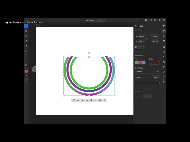 Adobe Illustrator on iPad Logo Design