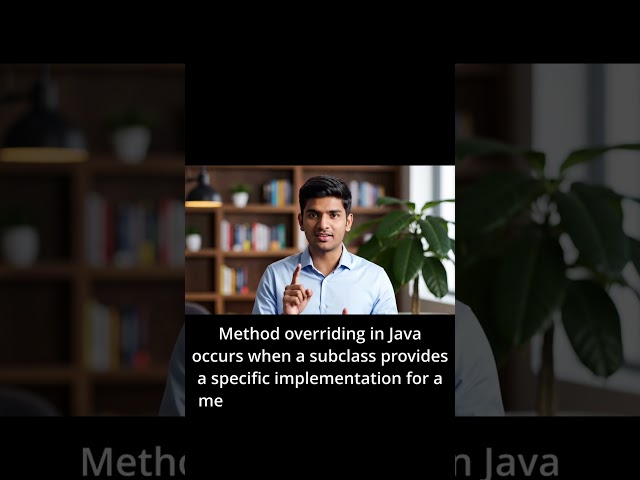 java method overriding❓| most asked interview question #shorts #motivation #education #java #tech