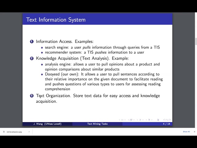 Lecture 1 Text Mining Tasks