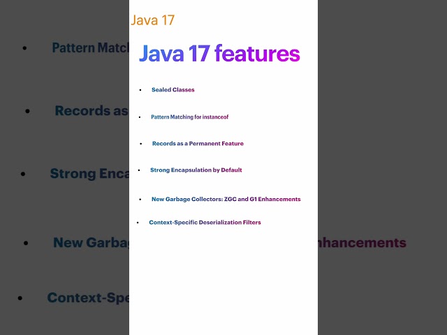 Java 17 features (01) #java17