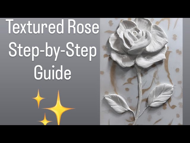 Textured 3D Rose Art 🌹 | Stunning Sculpted Flower Using Piping Bag & Texture Paste Tutorial