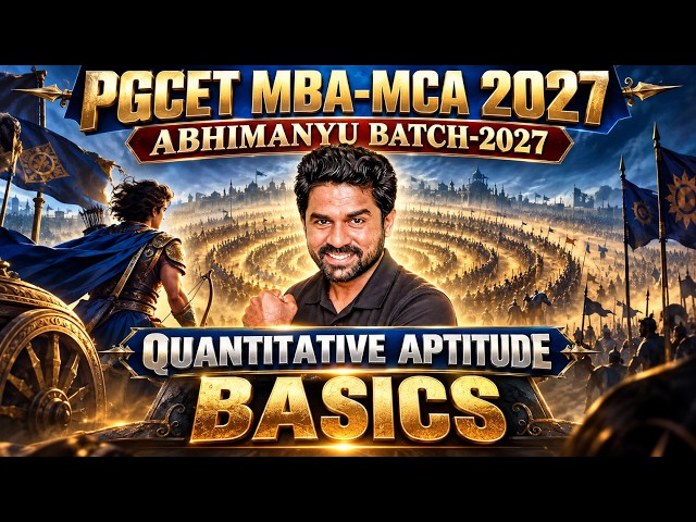 Quantitative Aptitude Basics🔥| PGCET-2027  | PGCET MBA| PGCET MCA #pgcet2027