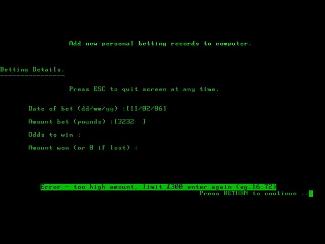 Horse Racing [Apricot PC] (1986) A. Hausser