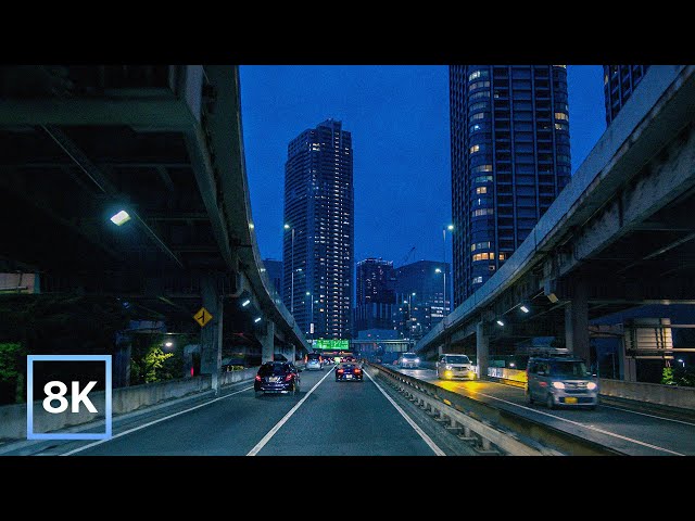 Blue Hour Drive through Tokyo / 8K 60fps HDR / Soft Lofi Beats