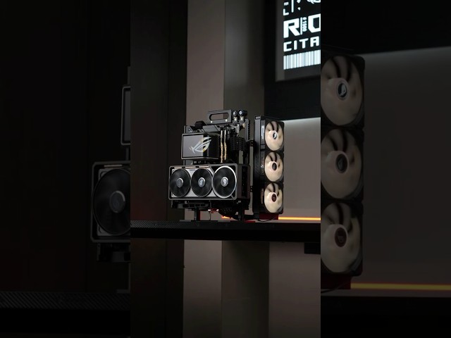 OPEN CASE GAMING PC BUILD☠️ RYZEN 7 9850X3D + RTX 5080🫅 #pcbuild #gaming #computer #asmr