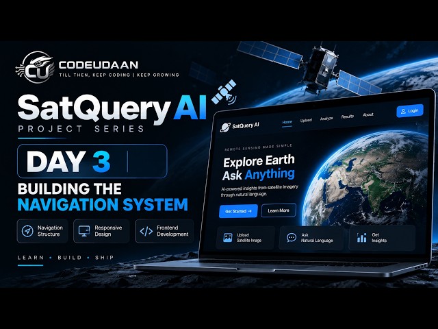 SatQuery AI Day 3: Building the Hero Section with HTML & CSS #003