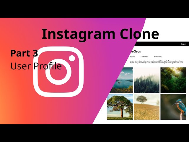 JavaScript Projects for Beginners | Build an Instagram Clone - User Profile