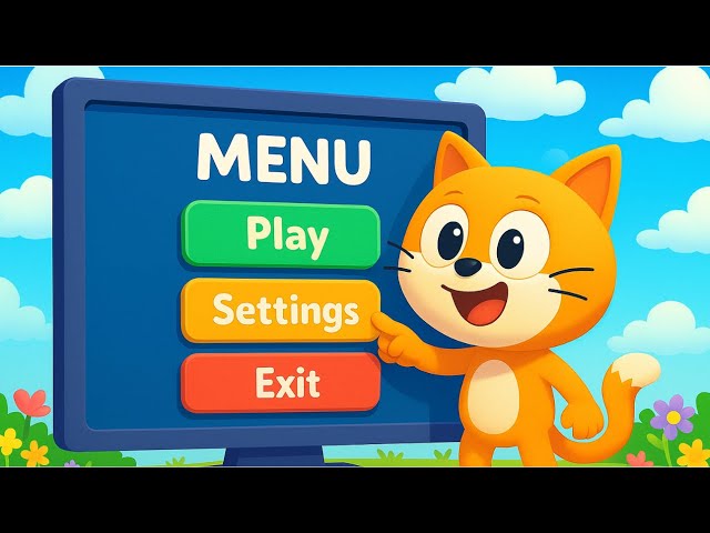 The SECRET to Making Animated Game Menus in Scratch EASY