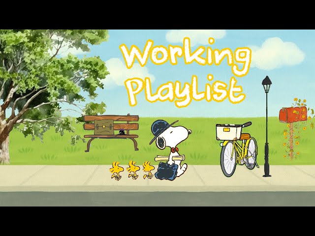 Hard working Snoopy 🌞🐶 Jazz Playlist to Boost Focus and Study