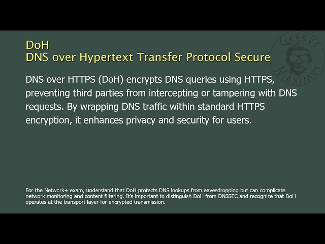 DoH - DNS over Hypertext Transfer Protocol Secure - Network+