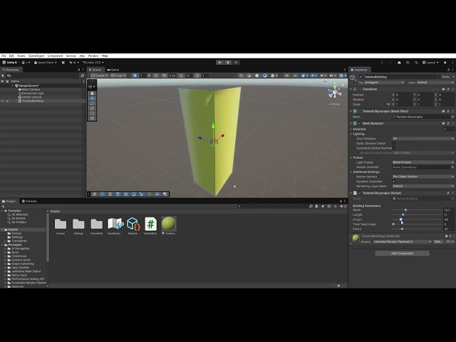 Building Model by Unity Script