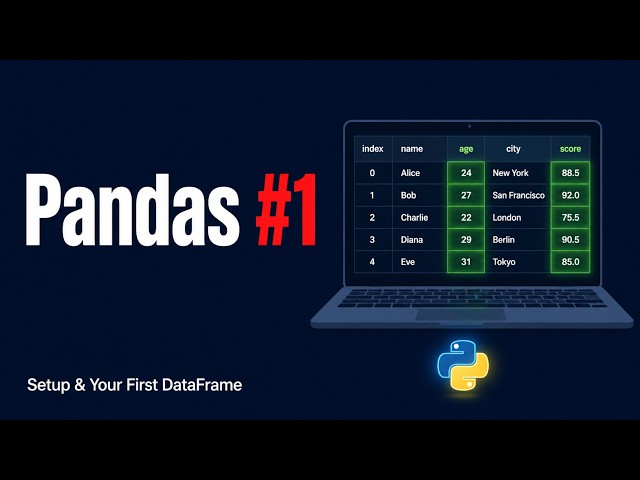 Learn Pandas in Python #1 — Setup & Your First DataFrame