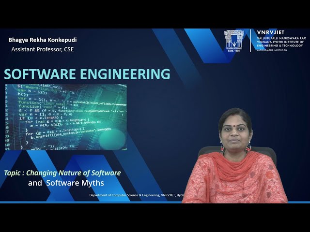 Changing Nature of Software , Software Myths by Ms. K Bhagya Rekha
