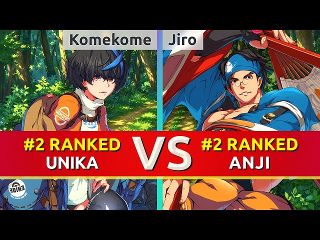 GGST ▰ Komekome (#2 Ranked Unika) vs Jiro (#2 Ranked Anji). High Level Gameplay