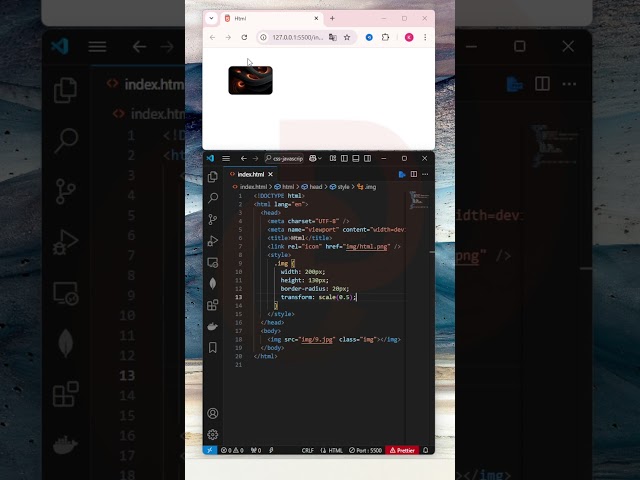 How to scale a card css #css #html #scale #tutorial #shorts
