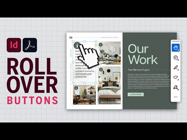 Learn how to create interactive PDF Roll Over buttons in Adobe InDesign